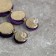 Earrings Assorted "Libero" three discs, purple color in gold