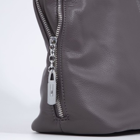 Lurch bag with lightning, the color is gray-brown-4