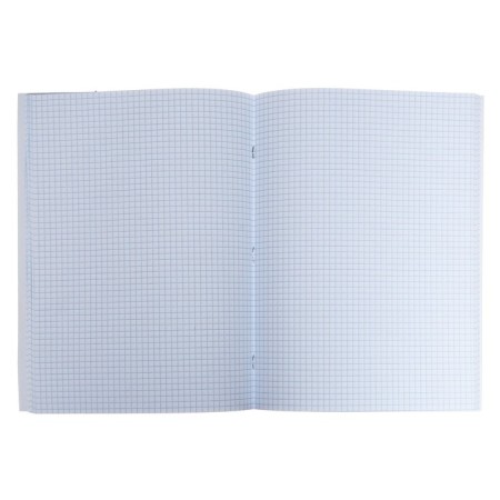 A4 notebook, 96 sheets are blue cage, boumvinyl cover, block 60 g/m2-1