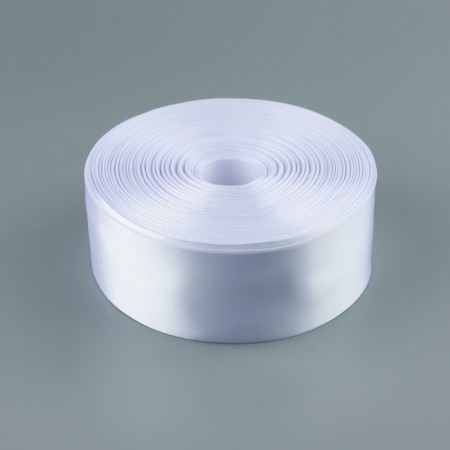 Satin tape, 50 mm × 100 ± 5 m, white color-1