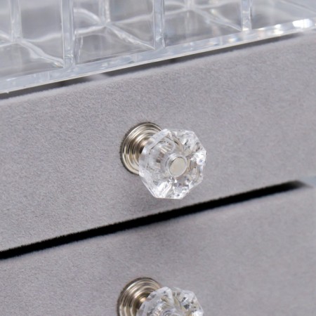 Casket for jewelry and cosmetics plastic "Transparency" 24x14.5x22.3 cm-3