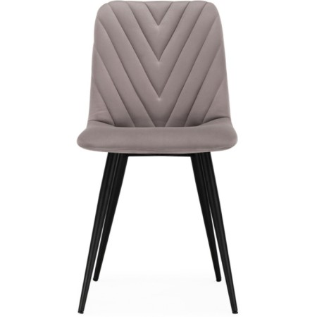STULL OF A METALLARCASA RALF Metal/Velor, Black/Latte 44x53x83 cm-1