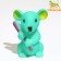 Brying toy "mouse" for dogs, 9 cm, turquoise