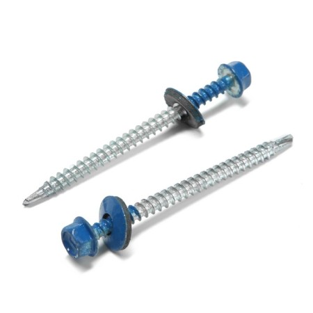 Roofing screws 4.8x70 mm, Ral5005 Blue color, 100 pcs.