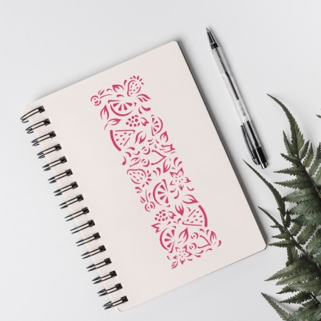 Stencil of border plastic "Fruit" 40x12 cm-2