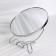 The desktop mirror is a suspended “circle”, bilateral, with an increase, D mirror surface 18.5 cm, silver color