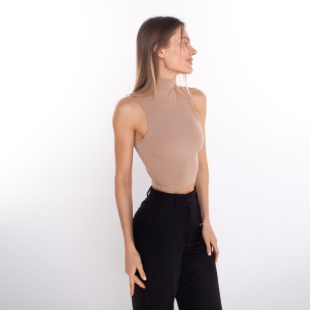 Top female, beige color, size 42 (s)-2