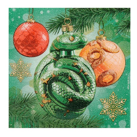 New Year's wipes “Happy New Year: Toys”, two -layer, 33x33 cm, 20 pcs.-3