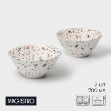 A set of porcelain salads Magistro TERAZZO, 700 ml, 16 × 7.4 cm, 2 pcs