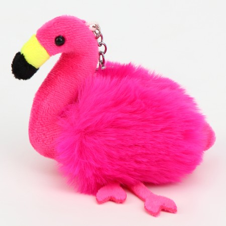 Soft toy "flamingo" on a key fob, 10 cm, fuchsia color-1