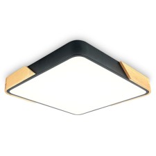 Светильник светодиодный потолочный Ambrella light, Design, FZ1317, LED, 45 Вт, 3375Lum, 5000К, цвет чёрный, светлое дерево