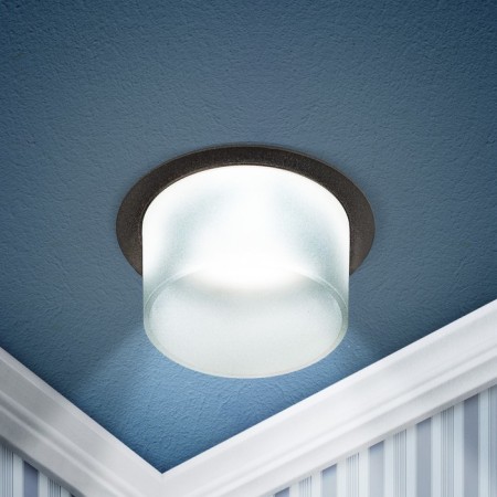 Lamp Built -in era DK106, IP20, 12W, 80x53 mm, black color is black