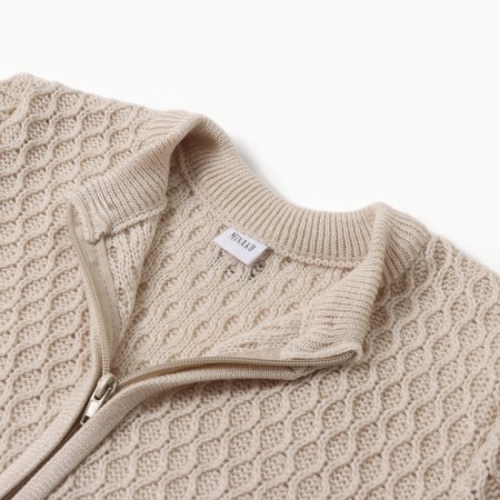 Children's jacket minaku, beige color, height 122 cm-5