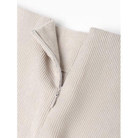Skirt with a female section, minku, gray-beige color, size 40-2