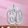 Candle for cake the number "anniversary" number 60, silver, 9.7 cm,