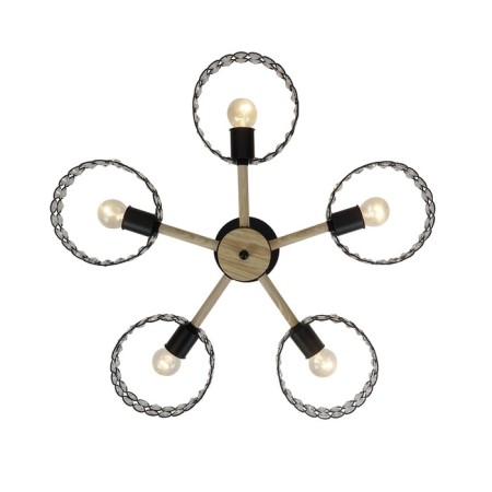 Lamp on the ESCADA rod, 679/5p Black. 5x60W, E27, 600x600x180 mm, black/tree color-2