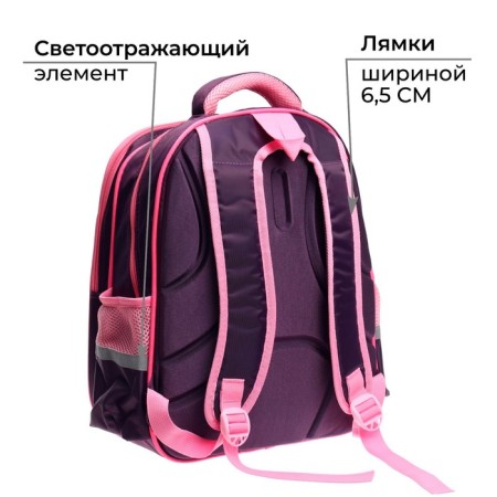 Frame backpack Calligrata, 39x30x14 cm, "cat with a bow", for a girl-4