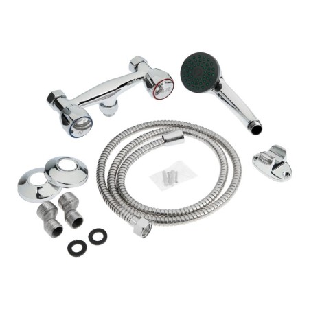Soul mixer Zein ZC2053, Cran-Box Brass 1/2 ", with a shower set, chrome-2