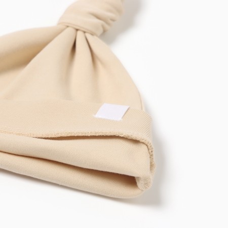 Children's cap with Minaku "Nature" node, beige color, size 44-1