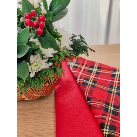 Kitchen towel Hunting, size 45x60 cm, red color-1