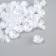 Beads for creativity plastic "Busy Hat" white with silver set of 50 pcs 1x1x0.5 cm