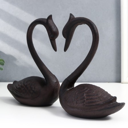 Souvenir Chugun "Two Swan" set 2 pcs 20x8x15 cm-7