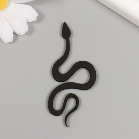 Decor "Black-gold snake" Foamiran, 7 cm (set 6 pcs)-4