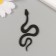 Decor "Black-gold snake" Foamiran, 7 cm (set 6 pcs)