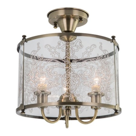Chandelier CL408233 "Versailles", 3x60W E14, bronze 37x37x40 cm
