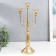 Summary Metal for 3 candles "Candelabr. Curls" gold 43x24x11.5 cm