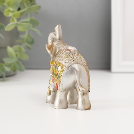 Souvenir polystone mirror inserts (set 7 pcs) "Herd of Elephants" 11, 10, 8.5, 8, 7, 6.3; 5.3cm-6