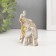 Souvenir polystone mirror inserts (set 7 pcs) "Herd of Elephants" 11, 10, 8.5, 8, 7, 6.3; 5.3cm