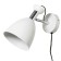 Sconces with a switch on the wire "Claudia" E27 40W white 28x15x20cm