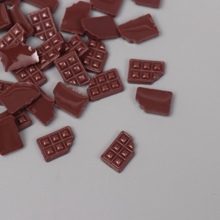 Decor for the work of acrylic "Chocolate Tile" set of 60 pcs 1.2x0.7 cm