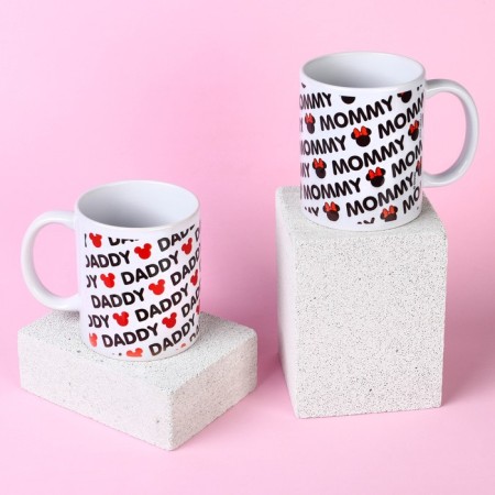 Set of paired mugs, 350 ml "Mammy, Daddy", Mickey and Friends-8
