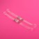 Straps silicone, fittings metal, 4 stripes, 1 cm, 37 cm, pair, color transparent