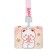 Badge horizontal external size 10 x 7.8 cm, internal size 5.2 x 8.2 cm, tape 42 cm, with the pattern "Bear"