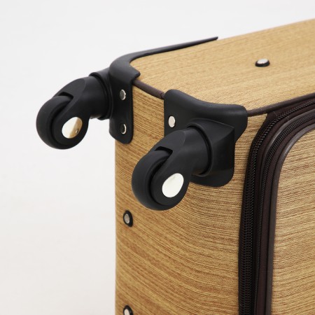 Small suitcase 20 "on lightning, code castle, with extension, beige color-7