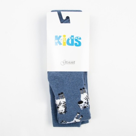 Pantyhose children's terry, color Denim Melange, height 110-116 cm-3