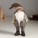 Polystone souvenir "Gnome in gray pants, in a hood with Christmas trees" 11x7x17.5 cm