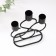 Summary metal for 3 candles "curls" d = 2 cm black 14x6x16.5 cm
