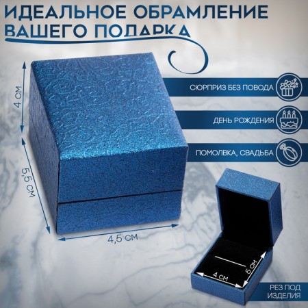 Case under the ring "Hungry overflow" 5 × 4.5, blue color-1