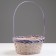 Wicker basket, d23 x 17 x 10/36 cm, purple, bamboo