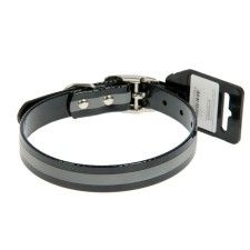Biotan collar with a reflective strip, 30-40 x 2 cm, black