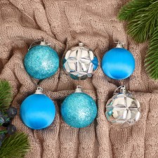Set of balls plastic D-4.5 cm, 6 pcs 