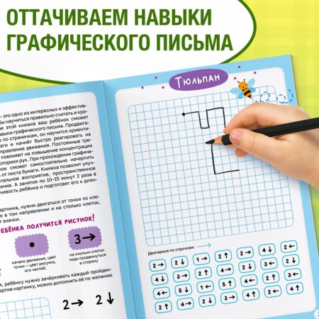 The training book "Graphic dictations. Level 1 ”, 24 p.-2