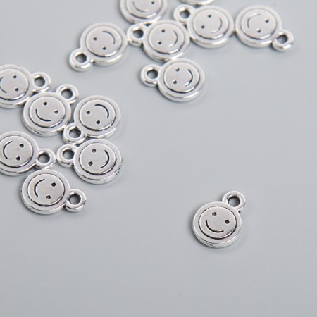 Decor for creativity Metal "Smile" silver 1.2x0.9 cm