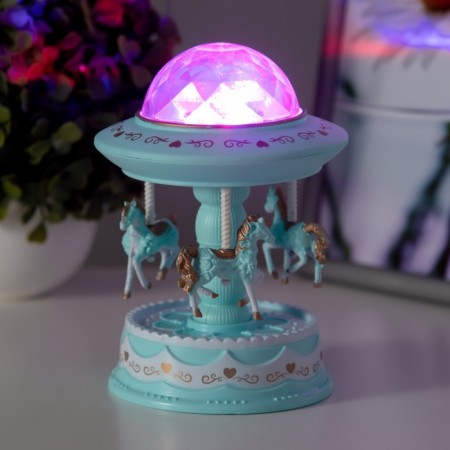 The spore-designer "Shapito" LED 3HLR44 disco, spins, blue 10x10x17 cm Risalux-5