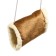Suspended fur tunnel for rodents, 19 x 12 x 13 cm, brown