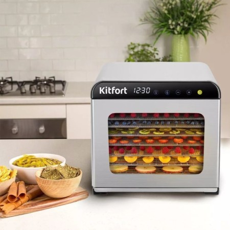 Drywall for vegetables and fruits KitFort KT-1973, 800 W, 8 tiers, adjustment T °, ​​timer-5